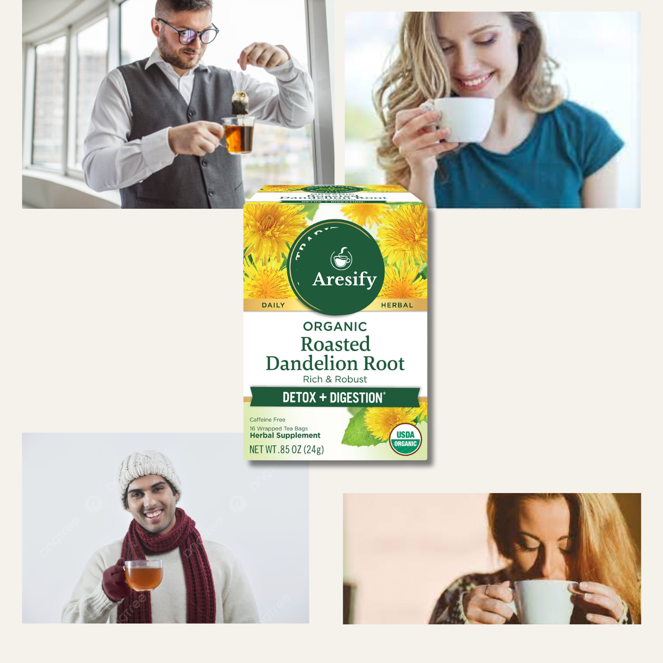 Aresify Roasted Dandelion Root Tea