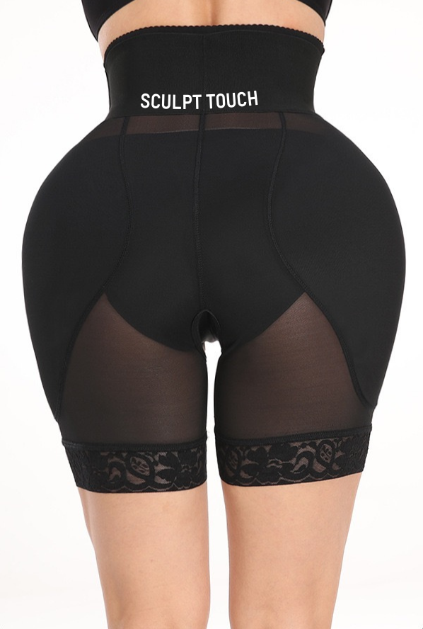 Waist-enhancing butt-enhancing shorts