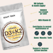 Vitamin D3 & K2 Supplement Softgels