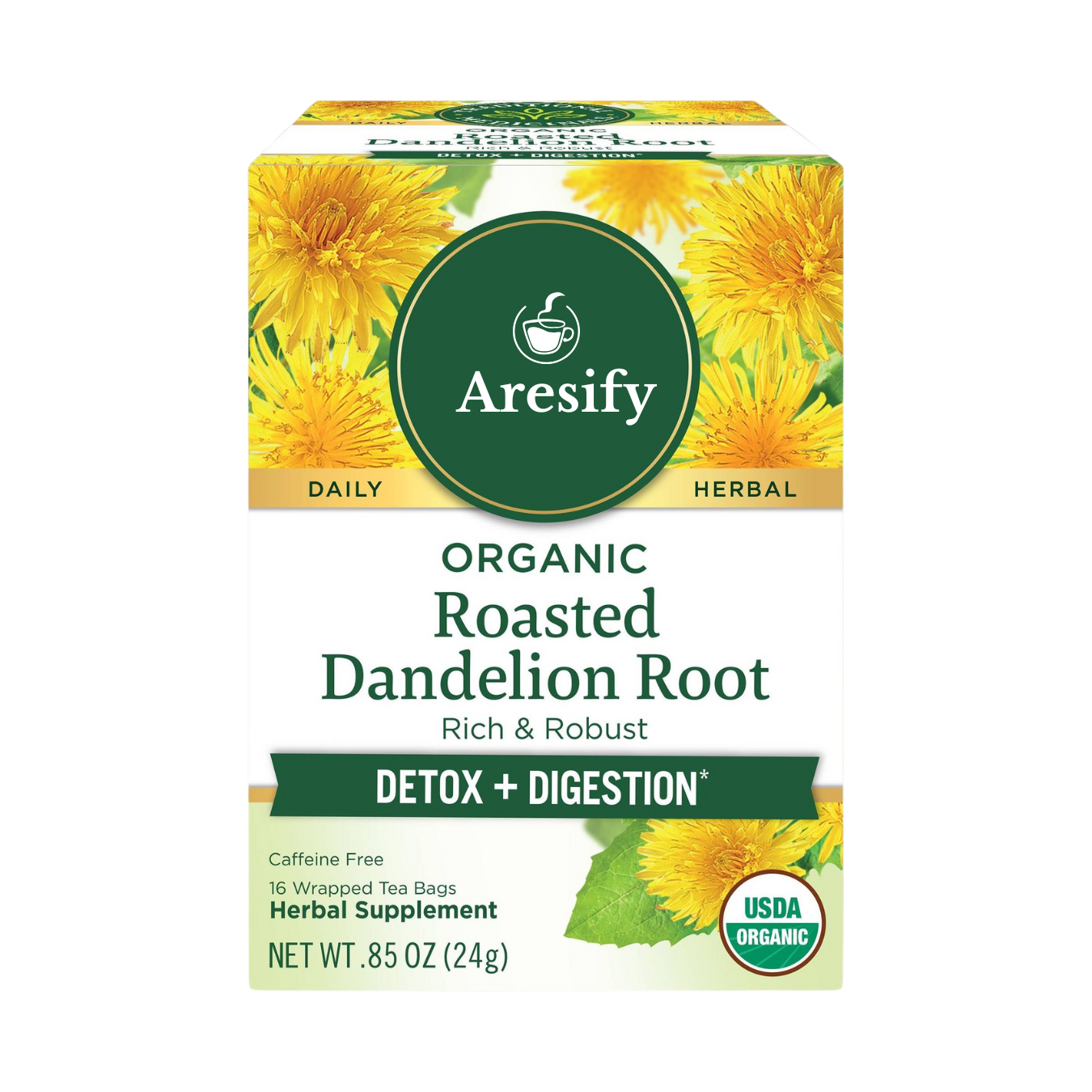 Aresify Roasted Dandelion Root Tea