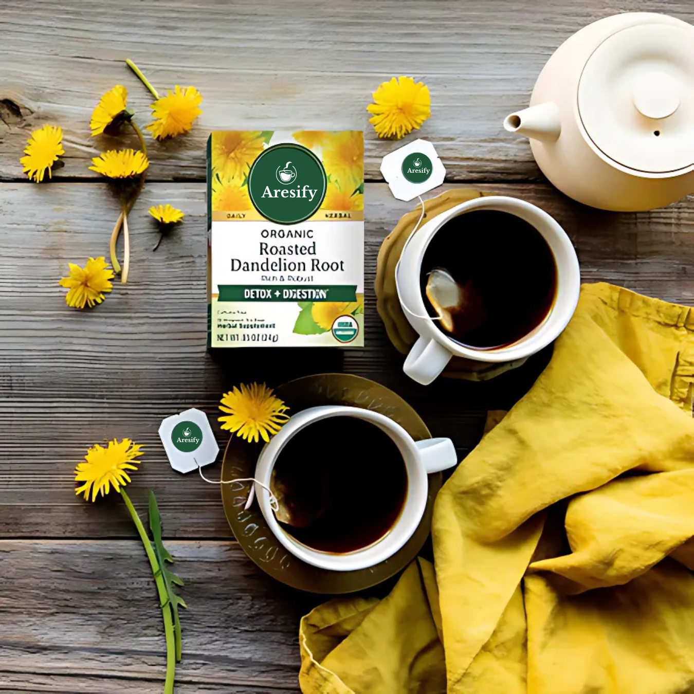 Aresify Roasted Dandelion Root Tea