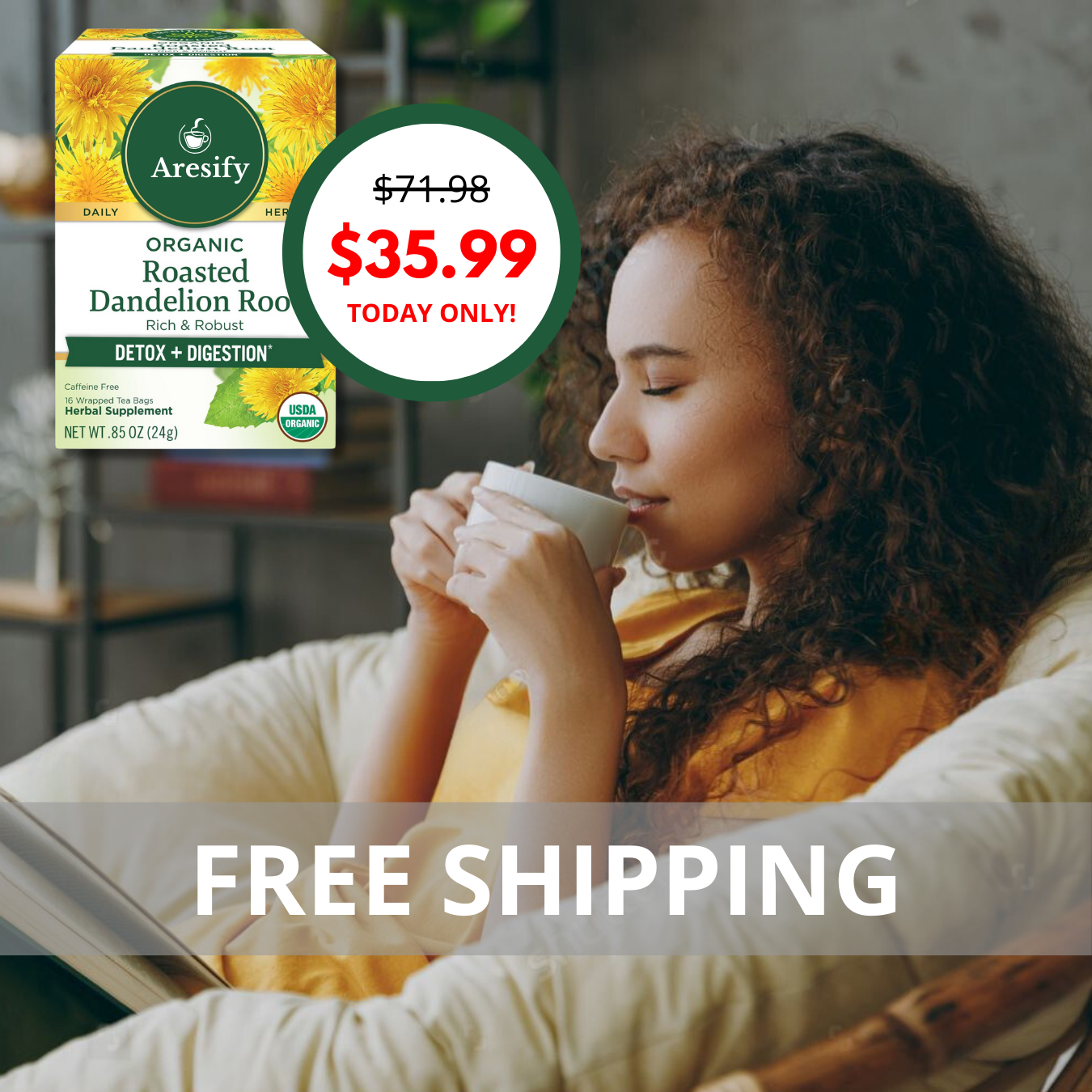 Aresify Roasted Dandelion Root Tea