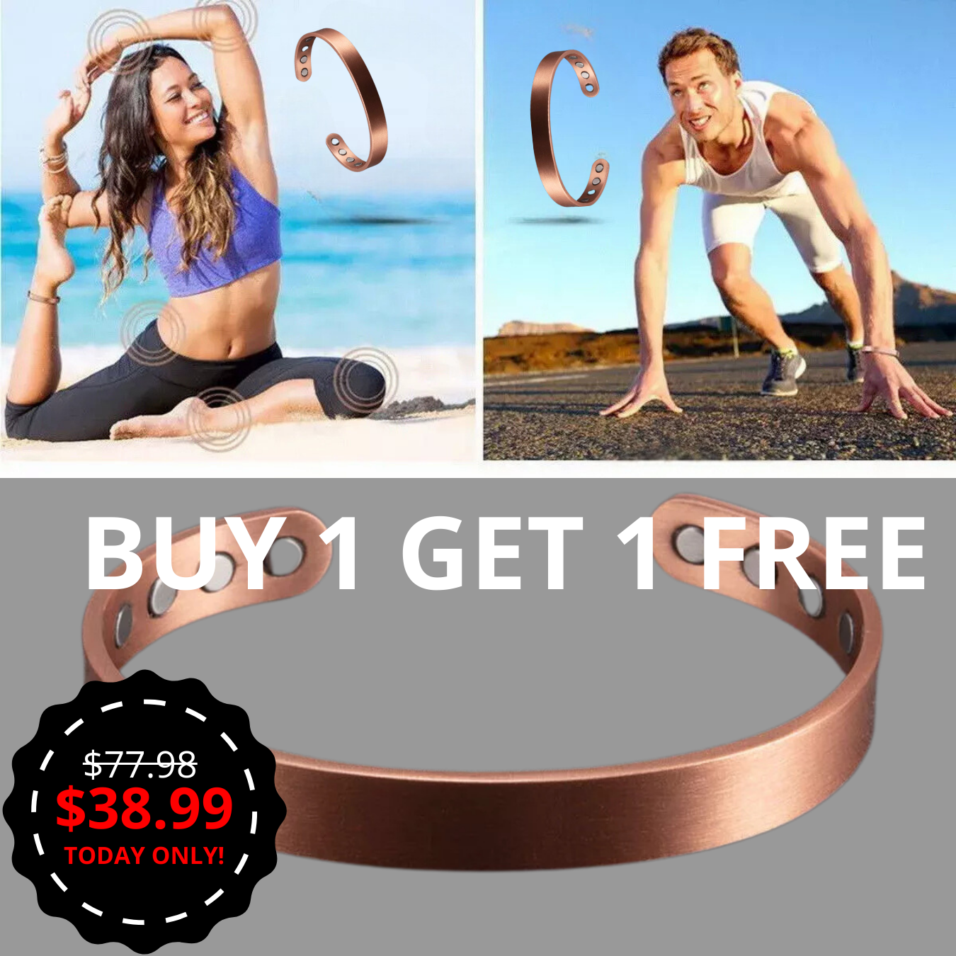 Copper Magnetic Bracelet