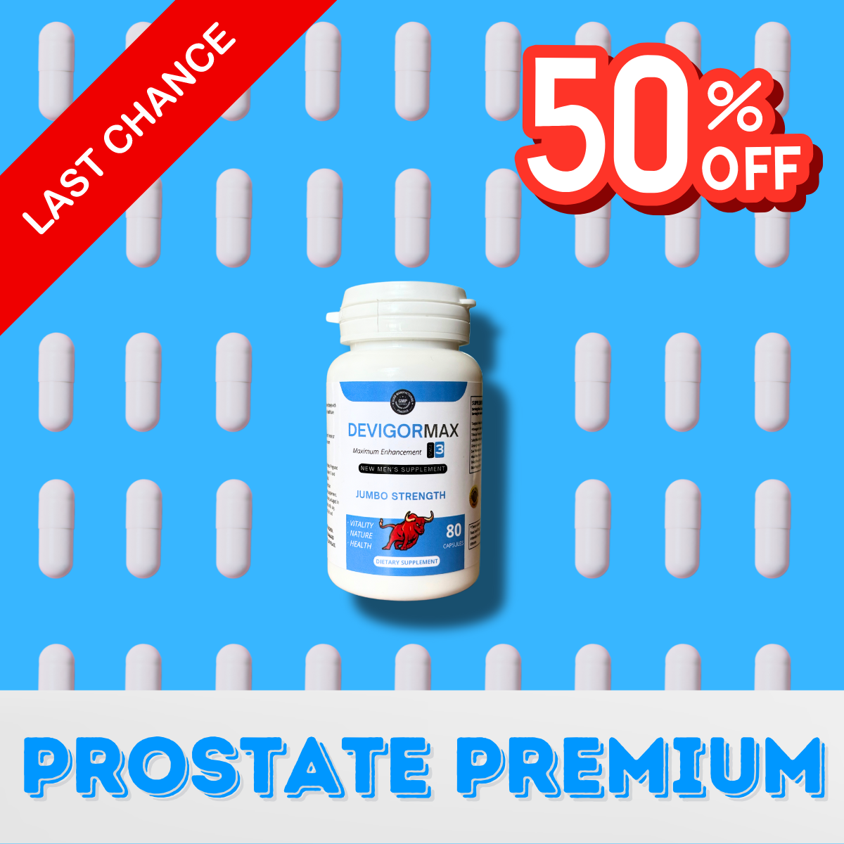 Jumbo Strength Prostate Premium - 80 Capsules
