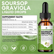 Soursop Graviola Drops - Immune Boost, Liver Support & Relaxation, 2 Fl Oz, Sugar/Gluten Free